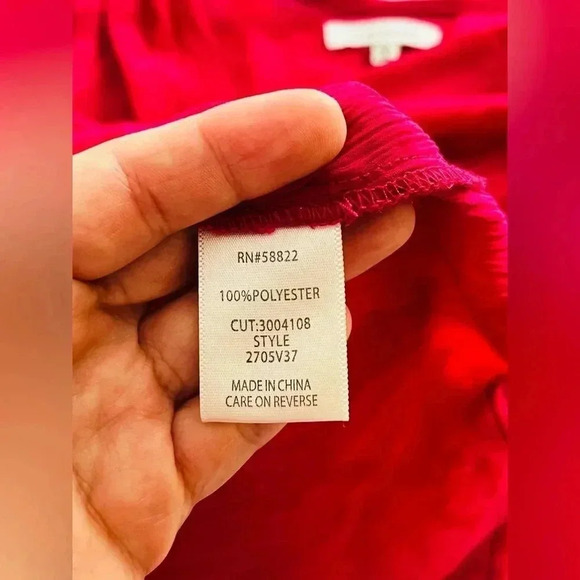 Max Studio Women's Flutter Sleeve Waist Tie Blouse in Pink Size XL NWOT $98 - Picture 10 of 11